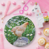 ハッピーバースデーバフオーピントンチキン ペーパープレート (パーティー)