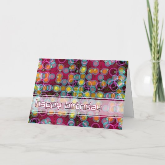 ハッピーバースデーバブルカード カード (正面)