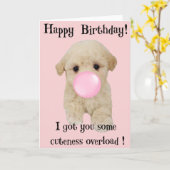 ハッピーバースデーバブルガムパピーカード! カード (黄色い花)