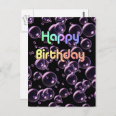 ハッピーバースデーバブル ポストカード (正面/裏面)