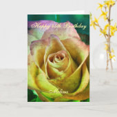 ハッピーバースデーバラ個人用可能カード カード (黄色い花)