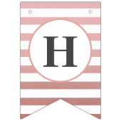 ハッピーバースデーバラ金ゴールドストライプチックパーティー バンティングフラッグ (第2の旗)