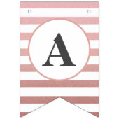 ハッピーバースデーバラ金ゴールドストライプチックパーティー バンティングフラッグ (第3の旗)