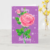 ハッピーバースデーバラ カード (黄色い花)