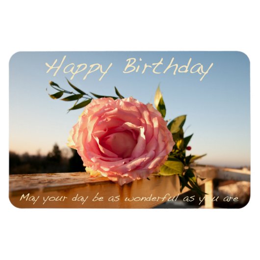 ハッピーバースデーバラ マグネット (横)