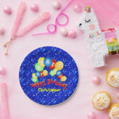 ハッピーバースデーバルーンおもしろい ペーパープレート (パーティー)