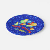 ハッピーバースデーバルーンおもしろい ペーパープレート (アングル)