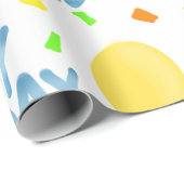 ハッピーバースデーバルーンと紙吹雪 ラッピングペーパー (ロールコーナー)