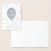 ハッピーバースデーバルーンと紙吹雪 箔カード (ディスプレー)