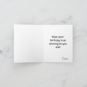 ハッピーバースデーバルーンのカスタマイズ可能デザイン カード (内部)