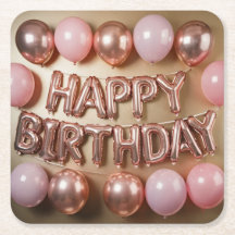 ハッピーバースデーバルーンのコースターセット