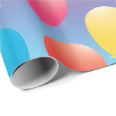 ハッピーバースデーバルーンの包装紙 ラッピングペーパー (ロールコーナー)