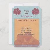 ハッピーバースデーバルーンの招待 招待状 (裏面)