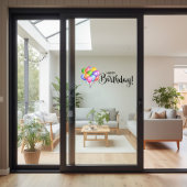 ハッピーバースデーバルーンウィンドウの固定 ウィンドウサイン