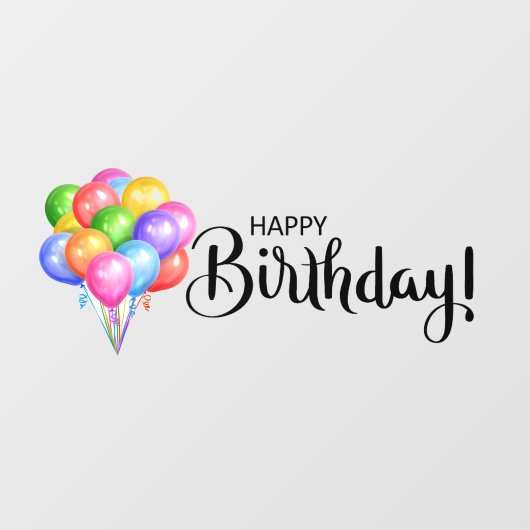 ハッピーバースデーバルーンウィンドウの固定 ウィンドウサイン (シート)