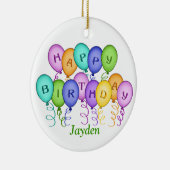 ハッピーバースデーバルーンオーナメント セラミックオーナメント (右)