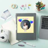 ハッピーバースデーバルーンカスタム文字切り出し シール (iPadカバー)