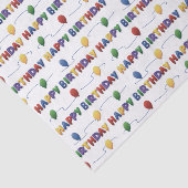 ハッピーバースデーバルーンカラフルティッシュペーパー 薄葉紙 (詳細)