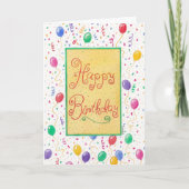 ハッピーバースデーバルーンカード カード (正面)