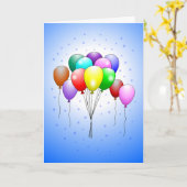 ハッピーバースデーバルーンカード カード (黄色い花)
