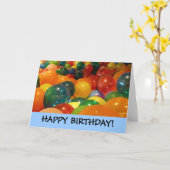 ハッピーバースデーバルーンカード カード (黄色い花)