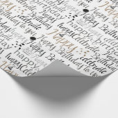 ハッピーバースデーバルーンハットお祝い ラッピングペーパー (角)