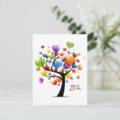 ハッピーバースデーバルーンハートツリー カード (スタンド正面)