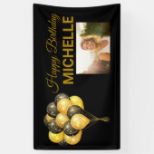 ハッピーバースデーバルーンフォト任意の年カスタム間 横断幕 (縦)