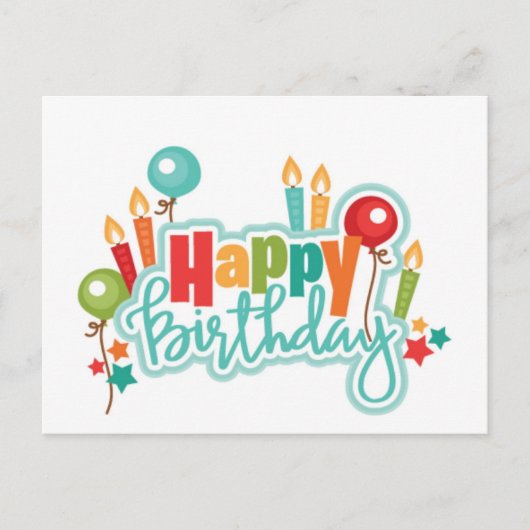 ハッピーバースデーバルーンホリディポストカード シーズンポストカード (正面)