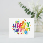 ハッピーバースデーバルーンホリディポストカード シーズンポストカード (スタンド正面)