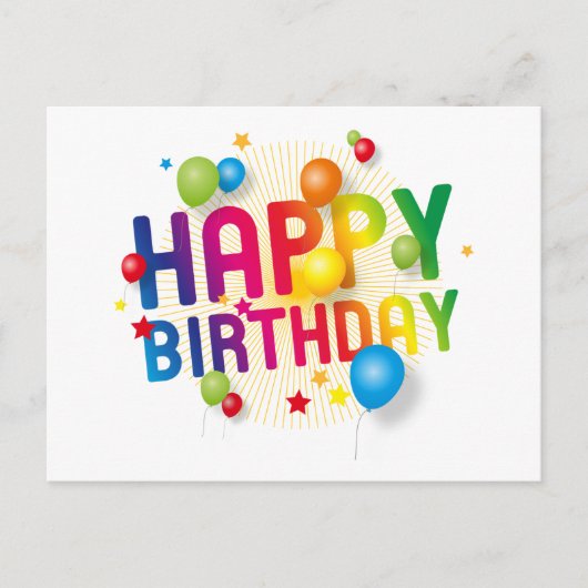 ハッピーバースデーバルーンホリディポストカード シーズンポストカード (正面)