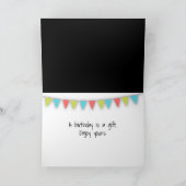 ハッピーバースデーバルーン付き水玉模様 カード (内部)