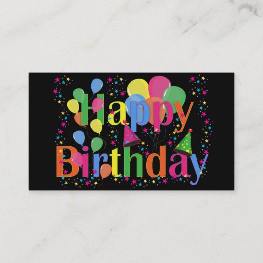 ハッピーバースデーバルーン名刺 名刺 (正面)