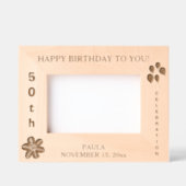 ハッピーバースデーバルーン名6 x 4、7 x 5写真 レーザー彫刻フレーム (正面)