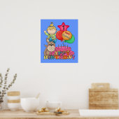 ハッピーバースデーバルーン少年1歳 ポスター (キッチン)