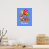 ハッピーバースデーバルーン少年1歳 ポスター (キッチン)