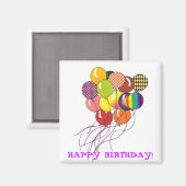 ハッピーバースデーバルーン磁石 マグネット (正面/裏面)
