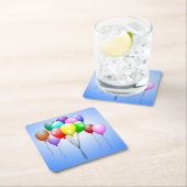 ハッピーバースデーバルーン紙コースター スクエアペーパーコースター (インサイチュ)