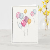 ハッピーバースデーバルーン素晴らしカード – すべてのユーザー カード (黄色い花)