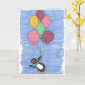 ハッピーバースデーバルーン誕生日カード カード (黄色い花)