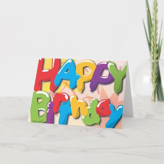 ハッピーバースデーバルーン カード (正面)