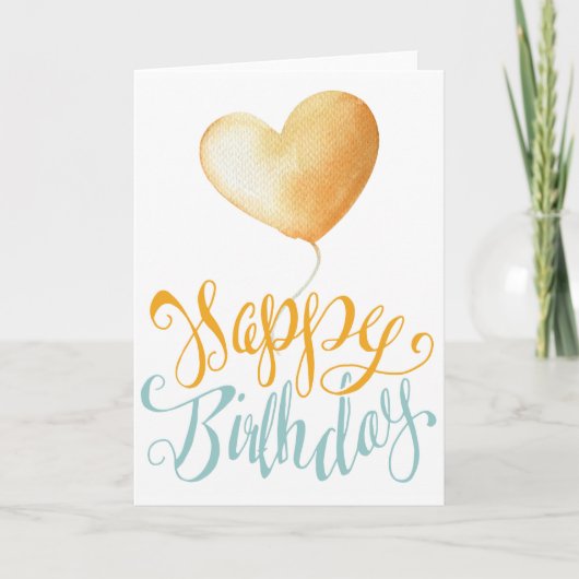 ハッピーバースデーバルーン カード (正面)