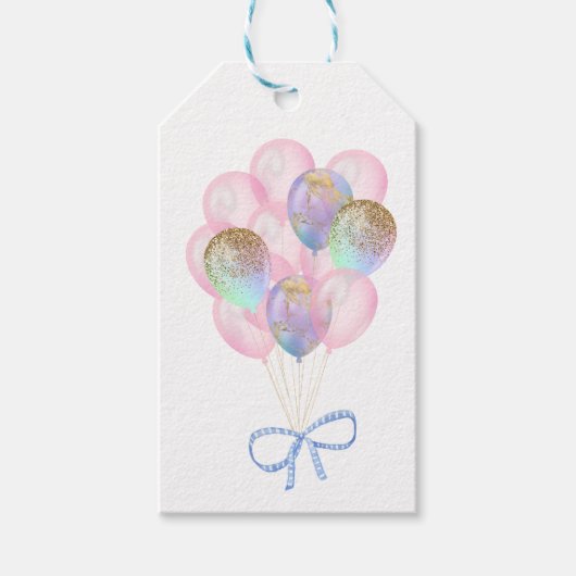 ハッピーバースデーバルーン ギフトタグ (正面)