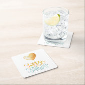 ハッピーバースデーバルーン スクエアペーパーコースター (インサイチュ)