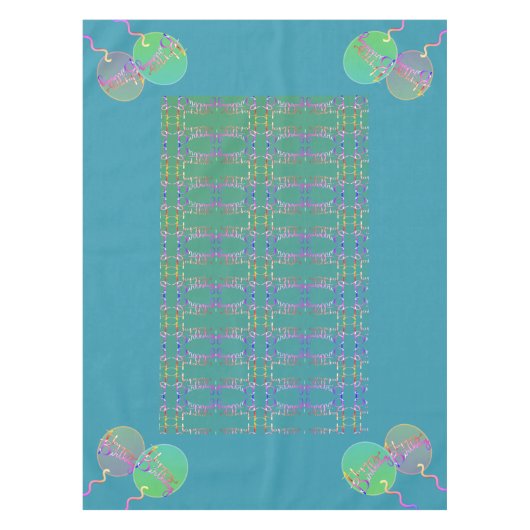 ハッピーバースデーバルーン テーブルクロス (正面)