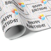 ハッピーバースデーバルーン（ドット） ラッピングペーパー (ロールコーナー)