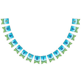 ハッピーバースデーバルーン バンティングフラッグ