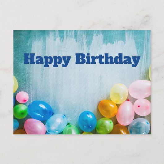 ハッピーバースデーバルーン ポストカード (正面)
