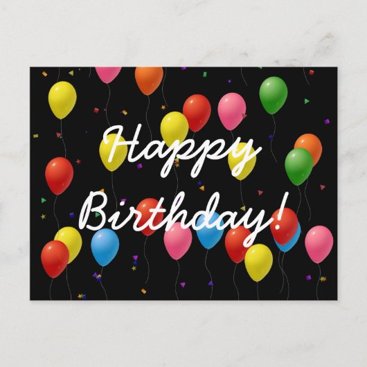 ハッピーバースデーバルーン ポストカード (正面)