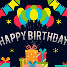 ハッピーバースデーバルーン ラッピングペーパー